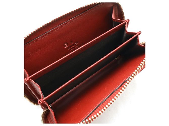 Monedero de cuero Microguccissima de Gucci Roja - vista 5