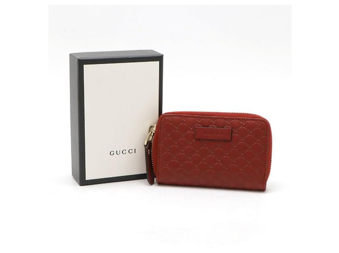 Monedero de cuero Microguccissima de Gucci Roja - vista 7