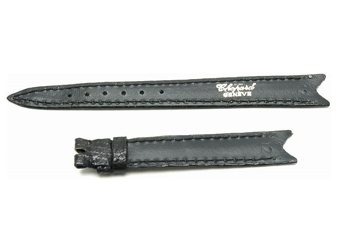Offizielles Ersatzarmband Chopard aus schwarzem Echsenleder - Ansicht 2