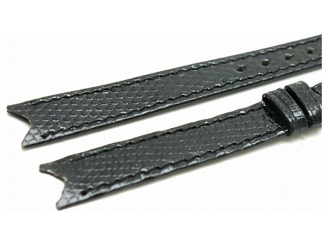 Offizielles Ersatzarmband Chopard aus schwarzem Echsenleder - Ansicht 3