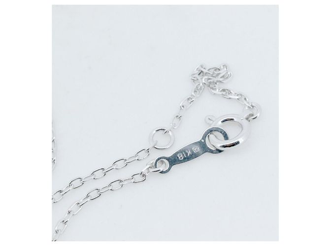Colar Cruz de Diamante Mikimoto Au750 Prata - vista 3