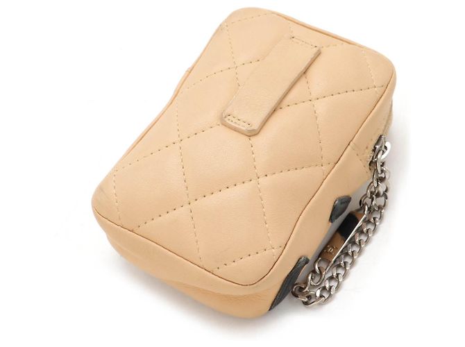 Portacipria in pelle della linea Cambon di Chanel Beige - vista 2