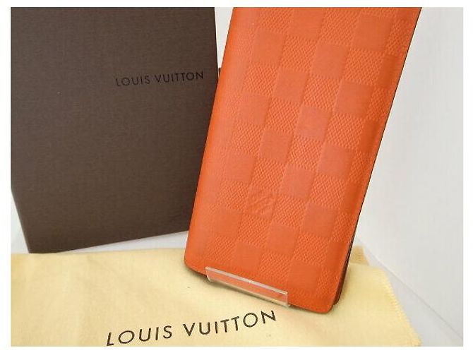 Portafoglio Brazza Damier Infini Louis Vuitton Arancione - vista 10