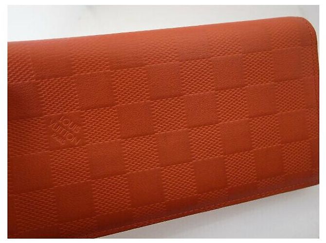 Portafoglio Brazza Damier Infini Louis Vuitton Arancione - vista 3