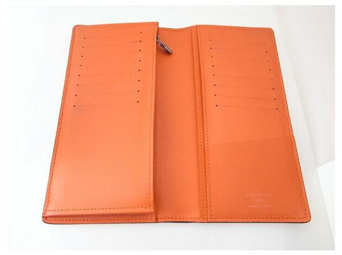 Portafoglio Brazza Damier Infini Louis Vuitton Arancione - vista 5
