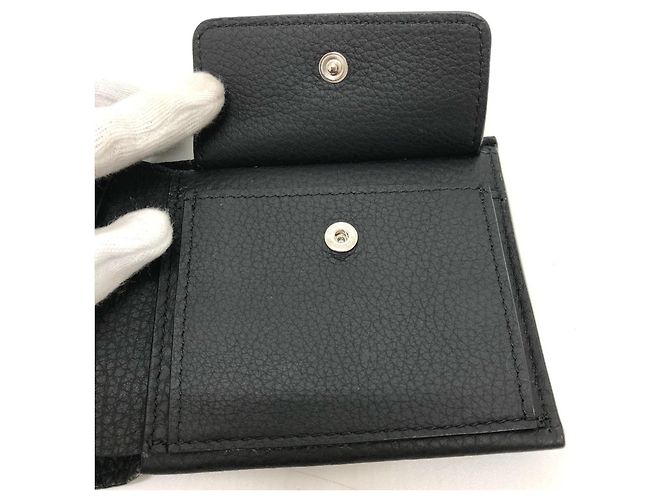 Burberry Bi-Fold Leather Wallet Black - view 11