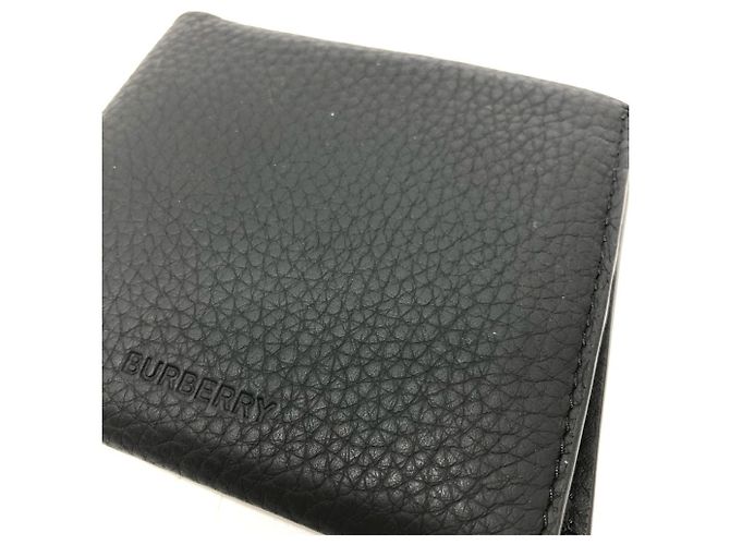 Burberry Bi-Fold Leather Wallet Black - view 4
