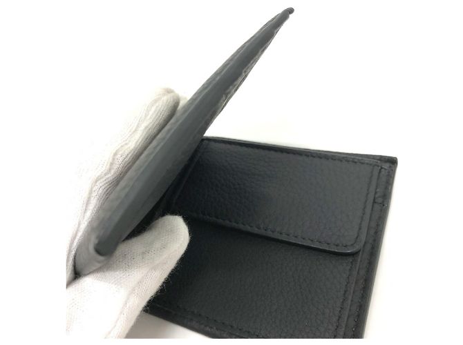 Burberry Bi-Fold Leather Wallet Black - view 5