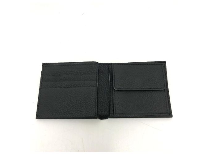 Burberry Bi-Fold Leather Wallet Black - view 7