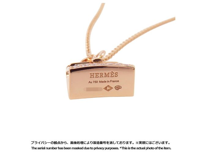 Collana Amulette Kelly di Hermès in Oro Rosa D'oro - vista 8