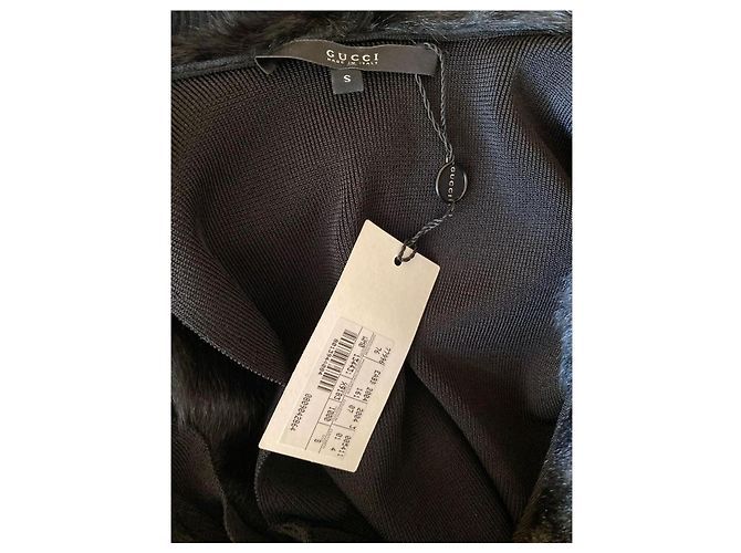 2003 / 2004 Gucci schwarzer Pelzpullover/Oberteil neu mit Etikett - Ansicht 11