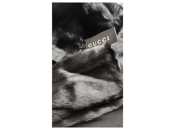 2003 / 2004 Gucci schwarzer Pelzpullover/Oberteil neu mit Etikett - Ansicht 19