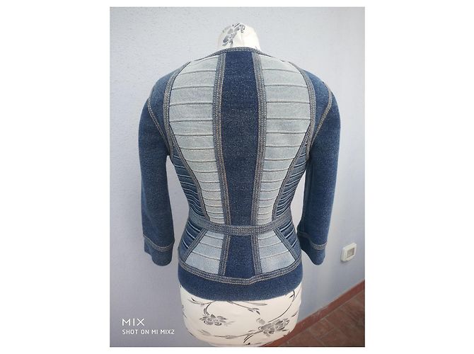 Autre Marque Harper Indigo Bandage Jacke Hellblau - Ansicht 2
