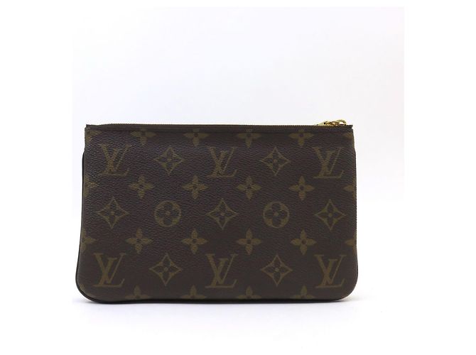 Pochette Double Zip Monogramma Gigante Louis Vuitton Marrone - vista 2