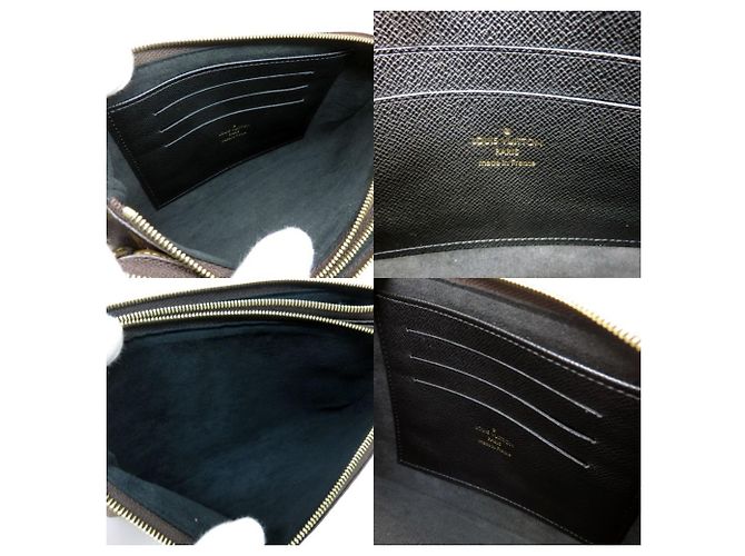 Pochette Double Zip Monogramma Gigante Louis Vuitton Marrone - vista 4