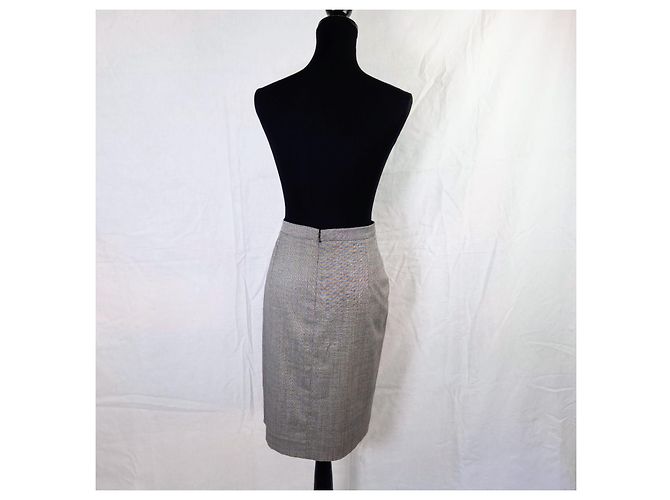 Vestido gris de lana y seda Christian Dior - vista 2