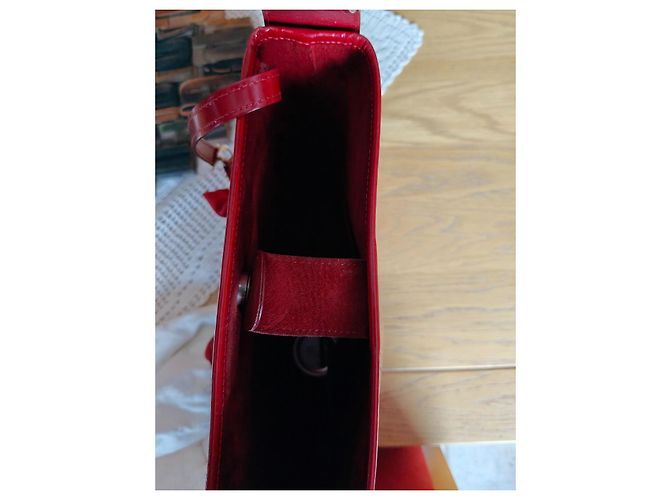 Borsa a spalla Longchamp in pelle rossa Rosso - vista 4