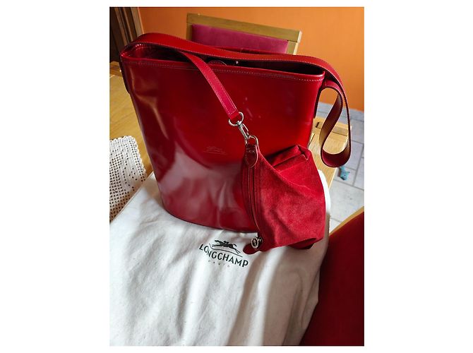 Borsa a spalla Longchamp in pelle rossa Rosso - vista 6