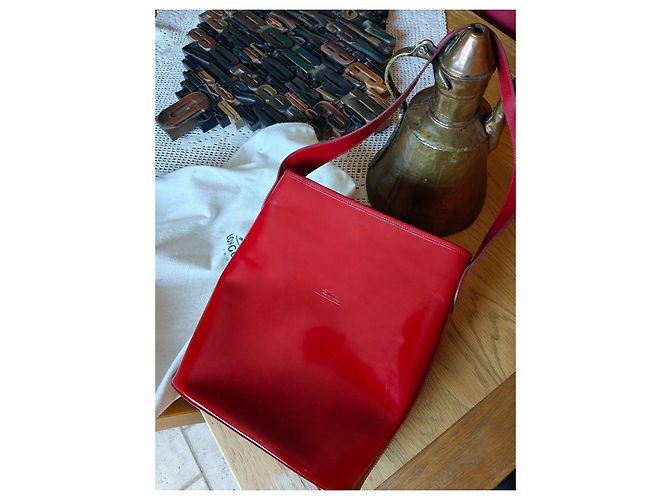 Borsa a spalla Longchamp in pelle rossa Rosso - vista 7