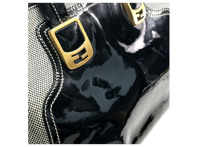 Fendi Email Chameleon 2-Wege Schultertasche Schwarz - Ansicht 8