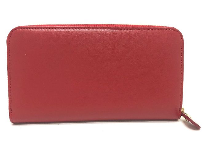 Cartera larga de cuero rojo Gancini de Salvatore Ferragamo Roja - vista 2