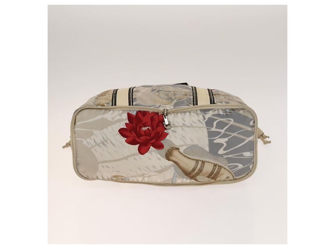Borsa a mano Gancini in nylon PVC 3 pezzi Salvatore Ferragamo Nero Rosa Auth bs28716 - vista 6