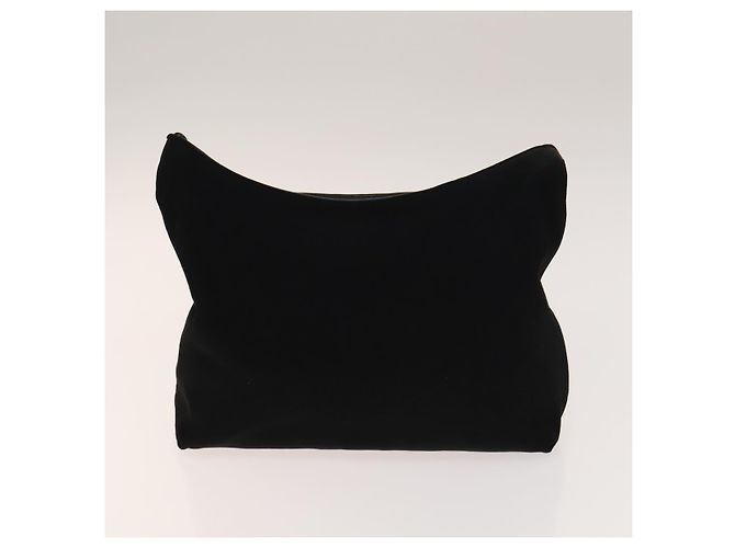 Borsa a mano Gancini in nylon PVC 3 pezzi Salvatore Ferragamo Nero Rosa Auth bs28716 - vista 8