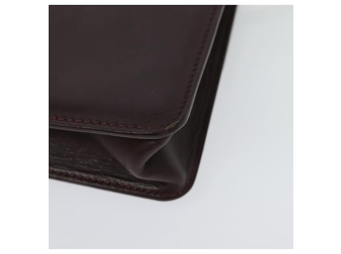 Jimmy Choo Borsa a mano in pelle bordeaux argento Auth BA5034 Bordò - vista 15