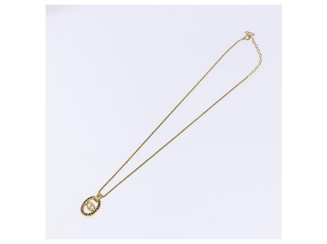 Collana Christian Dior metallo oro Auth sw1371 D'oro - vista 2