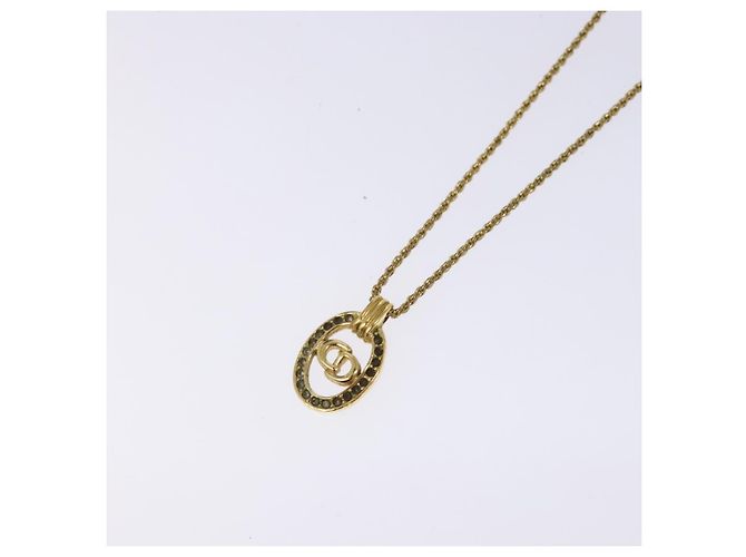 Collana Christian Dior metallo oro Auth sw1371 D'oro - vista 3