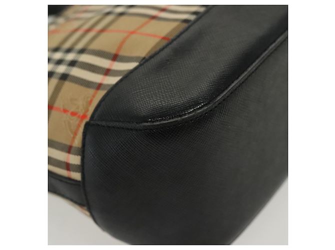BURBERRY Nova Check Handtasche aus Canvas Beige Gold Auth th6248 - Ansicht 10