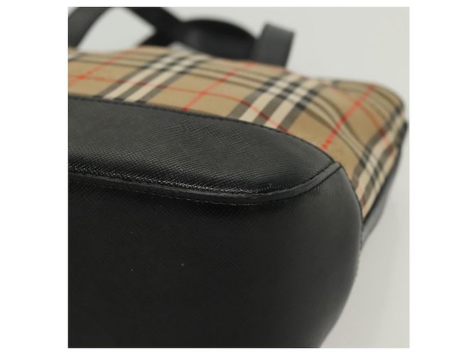 BURBERRY Nova Check Handtasche aus Canvas Beige Gold Auth th6248 - Ansicht 11
