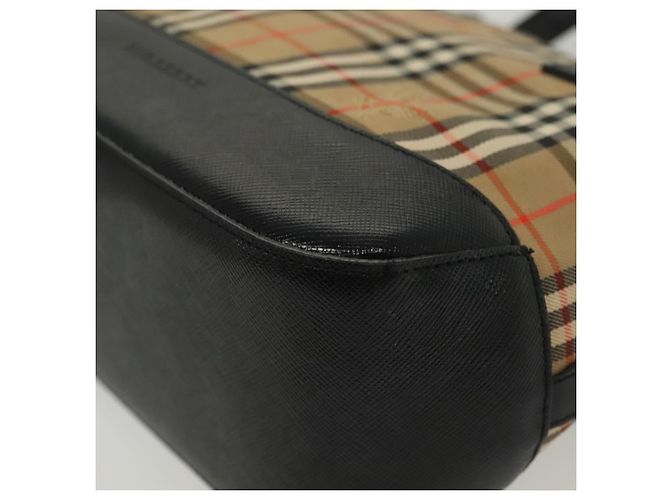 BURBERRY Nova Check Handtasche aus Canvas Beige Gold Auth th6248 - Ansicht 13
