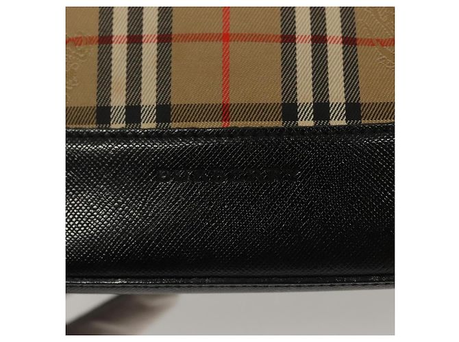 BURBERRY Nova Check Handtasche aus Canvas Beige Gold Auth th6248 - Ansicht 14