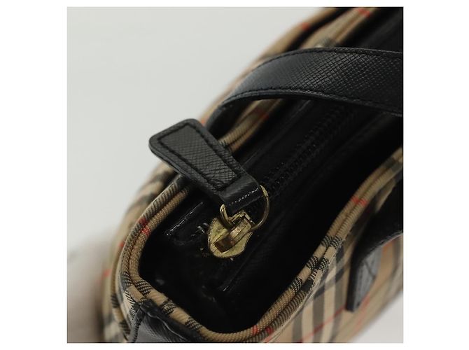 BURBERRY Nova Check Handtasche aus Canvas Beige Gold Auth th6248 - Ansicht 15