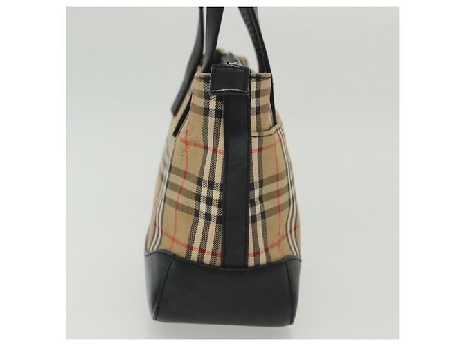 BURBERRY Nova Check Handtasche aus Canvas Beige Gold Auth th6248 - Ansicht 4