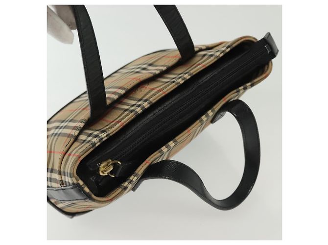 BURBERRY Nova Check Handtasche aus Canvas Beige Gold Auth th6248 - Ansicht 6