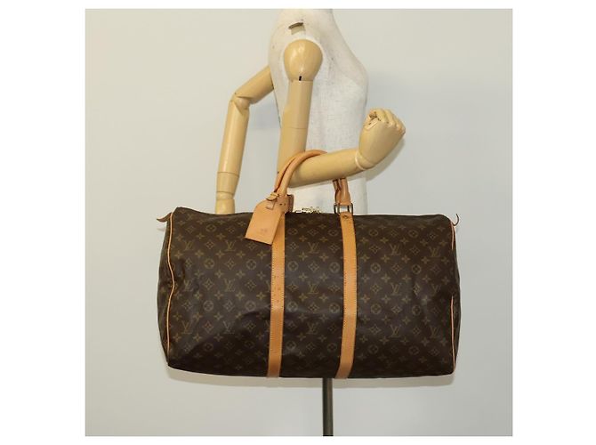 LOUIS VUITTON Borsa Boston Monogram Keepall 55 M41424 LV Auth 138586 Monogramma - vista 22