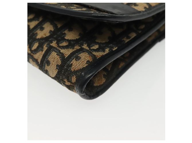 Borsa a spalla in tela Trotter Christian Dior blu navy oro Auth 139814 D'oro - vista 11