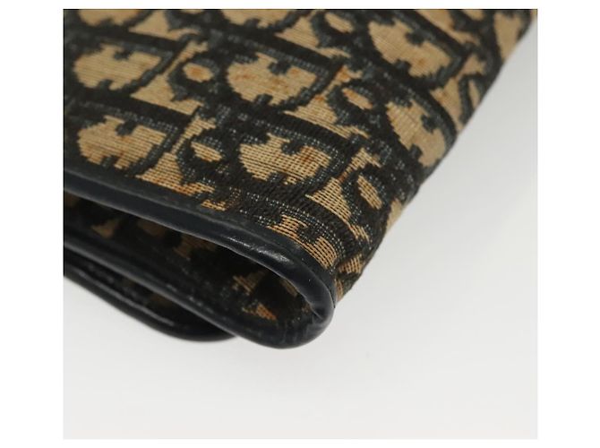 Borsa a spalla in tela Trotter Christian Dior blu navy oro Auth 139814 D'oro - vista 12