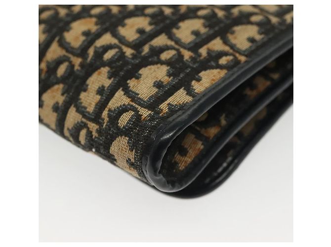 Borsa a spalla in tela Trotter Christian Dior blu navy oro Auth 139814 D'oro - vista 13