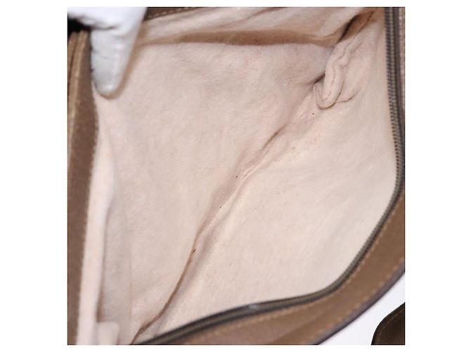 Borsa a Spalla Gucci GG Supreme Web Sherry Line PVC Beige Oro Rosso Auth ep10287 D'oro - vista 22