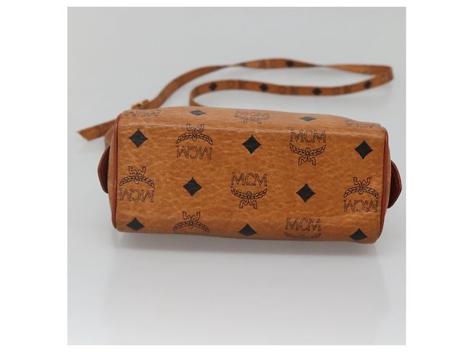 Borsa MCM Logogram Vicetos in pelle PVC 2 in 1 marrone oro Auth hk2943 D'oro - vista 11