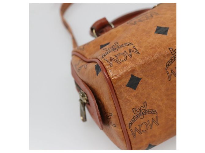 Borsa MCM Logogram Vicetos in pelle PVC 2 in 1 marrone oro Auth hk2943 D'oro - vista 13