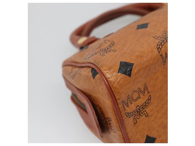 Borsa MCM Logogram Vicetos in pelle PVC 2 in 1 marrone oro Auth hk2943 D'oro - vista 15