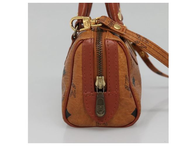 Borsa MCM Logogram Vicetos in pelle PVC 2 in 1 marrone oro Auth hk2943 D'oro - vista 4