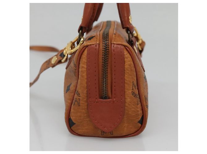 Borsa MCM Logogram Vicetos in pelle PVC 2 in 1 marrone oro Auth hk2943 D'oro - vista 5