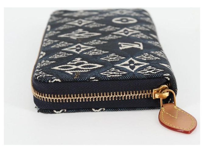 LOUIS VUITTON Portafoglio Zippy Monogram Jaguar Blu M80212 LV Auth 138933M - vista 4