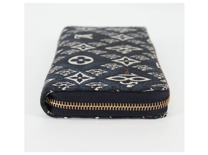 LOUIS VUITTON Portafoglio Zippy Monogram Jaguar Blu M80212 LV Auth 138933M - vista 5