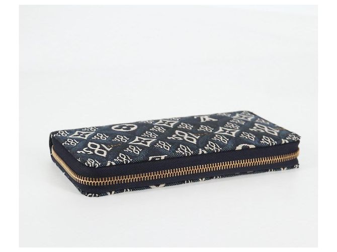 LOUIS VUITTON Portafoglio Zippy Monogram Jaguar Blu M80212 LV Auth 138933M - vista 6